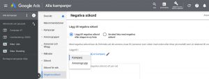 google-ads-negativa-sökord